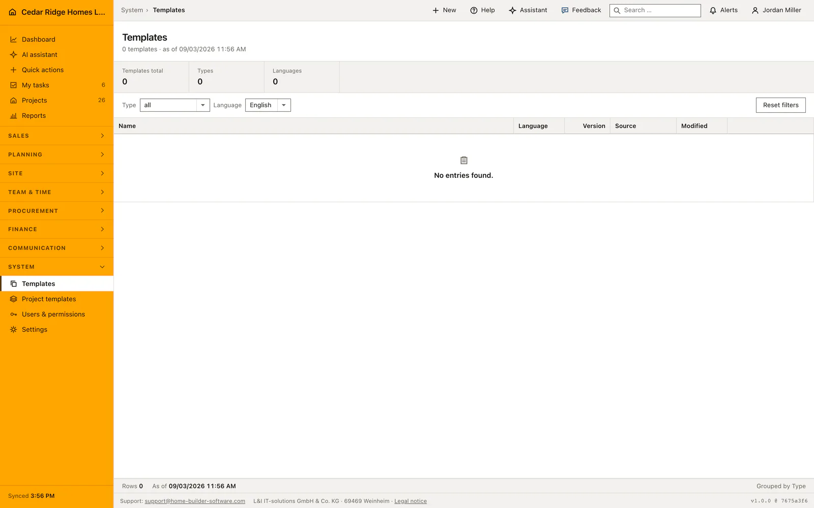 Multilingual construction document templates — Home Builder Software